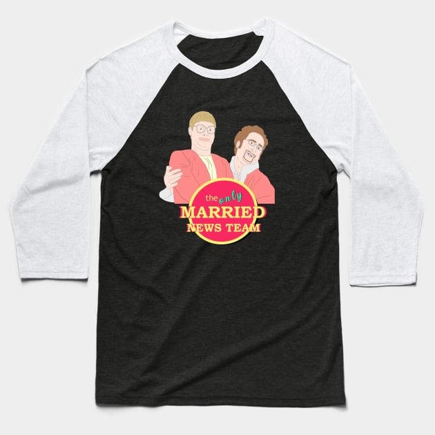 Jan & Wayne Skyler Baseball T-Shirt by VideoNasties